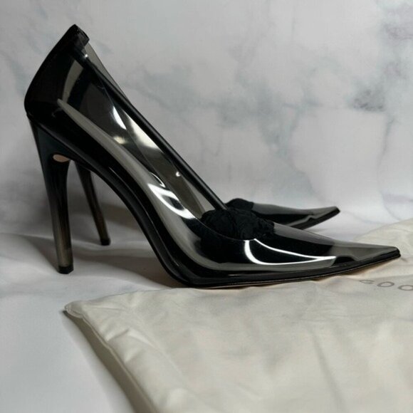 Good American Cinder-F*CKING-RELLA Pump In Light Smoke Size 10 - Picture 8 of 10